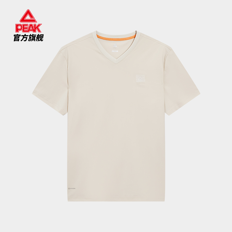 匹克2024年夏季新款轻运动系列男款V领短T恤F6242011