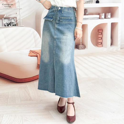 馥迦优雅迷人鱼尾牛仔半裙 商品图2