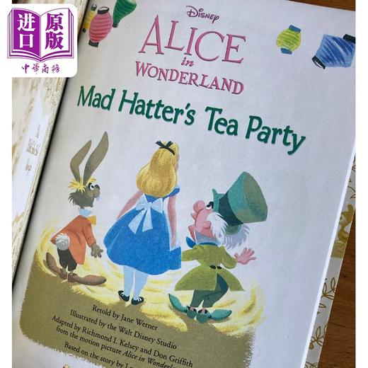 【中商原版】小金书 爱丽丝梦游仙境2 Little Golden Book Disney Alice in Wonderland Mad Hatters Tea Party 英文原版童书 商品图1