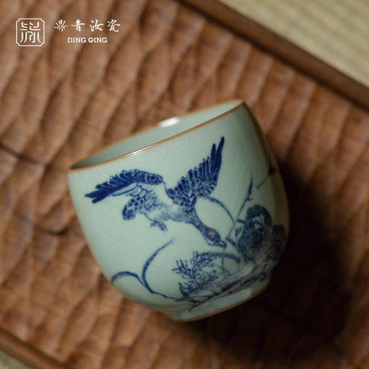问鼎鼎青青花金钟杯（秋水芦雁） 商品图1