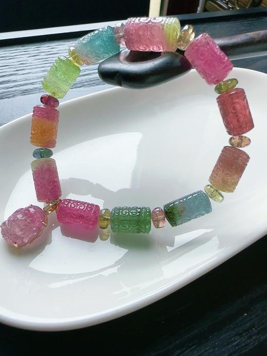 27.5g 雕刻碧玺手链 商品图1