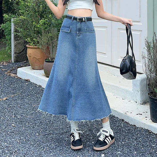 馥迦优雅迷人鱼尾牛仔半裙 商品图4