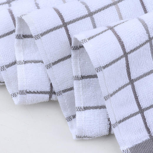 【格纹毛巾】全棉细格纹毛巾格子面巾纯棉学生洗脸巾吸水家用特价 商品图2