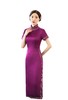 STF-3122新款春夏季女士长款修身真丝旗袍中长款日常服C3122 商品缩略图5