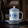 富玉 |  景德镇青花玲珑陶瓷水杯国色灵韵办公杯套组礼盒装伴手礼 商品缩略图0