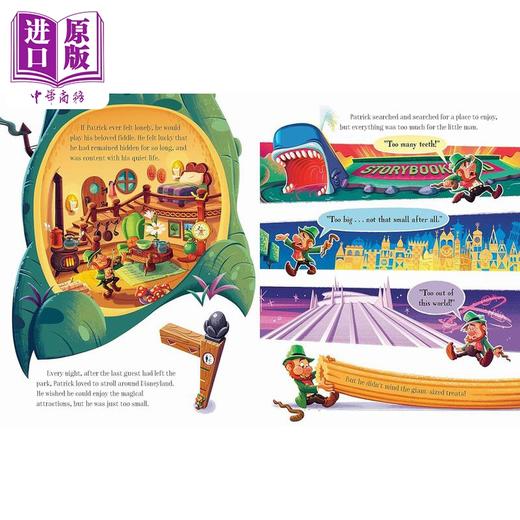 【中商原版】小金书 迪士尼小巨人 Little Golden Book Disney Classic Little Man of Disneyland A Change of Luck 英文原版 商品图2