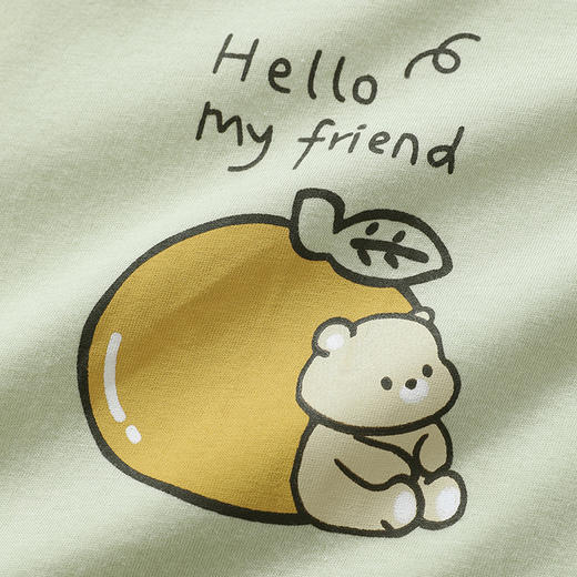 芬腾女睡裙夏季纯棉短袖睡衣裙少女韩版卡通休闲全棉家居服中短裙 商品图3