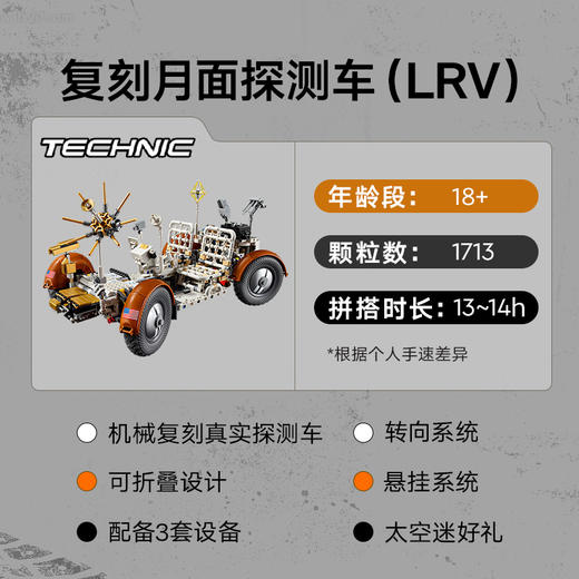 乐高LEGO NASA Apollo月面探测车(LRV)LEGC42182 商品图2