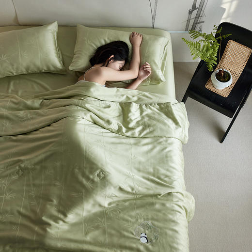 自然醒60支熊有成竹奥地利天丝提花刺绣夏被夏季丝滑凉爽空调被四件套可水洗薄被子TD 商品图2
