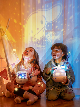 玉桂狗库洛米八音盒音乐星空投影小夜灯PPJ