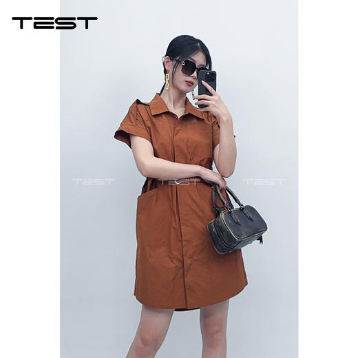 秋上新时尚宽松舒适气质简约连衣裙4243004 商品图4