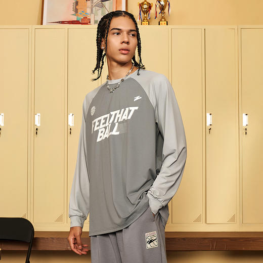 有志者UZIS 美式运动长袖投篮服男夏季跑步训练潮流撞色上衣[疾速 商品图2