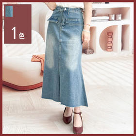 馥迦优雅迷人鱼尾牛仔半裙