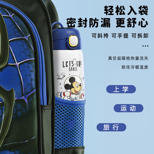 迪士尼儿童保温杯316食品级学生上学专用不锈钢水杯一键弹盖杯子幼儿园开学季学生水杯 商品图1