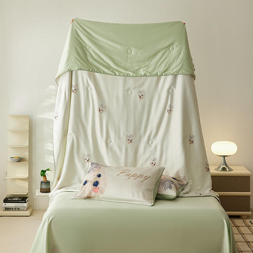 自然醒60支卡通奥地利兰精天丝数码印花夏被薄被芯空调被子四件套小清新可水机洗被TD 商品图10