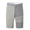 THOM BROWNE 汤姆·布朗 男士4条纹撞色棉质休闲短裤 灰色 MTU308F F0253 035 商品缩略图0