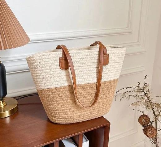 森系草编托特包，百搭时髦、通勤大容量【G】 商品图6