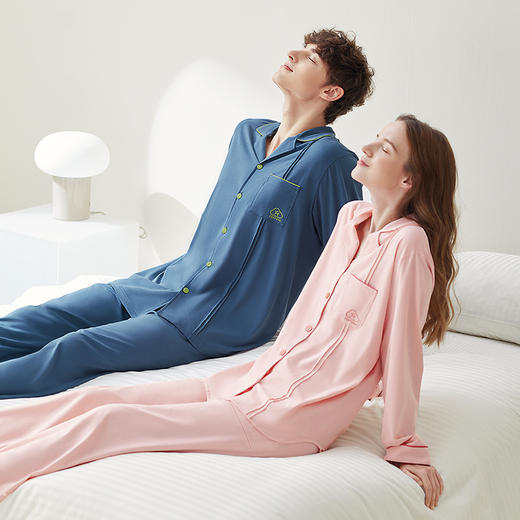 秋款95%棉长袖宽松家居服套装 A-4177芬腾 商品图0