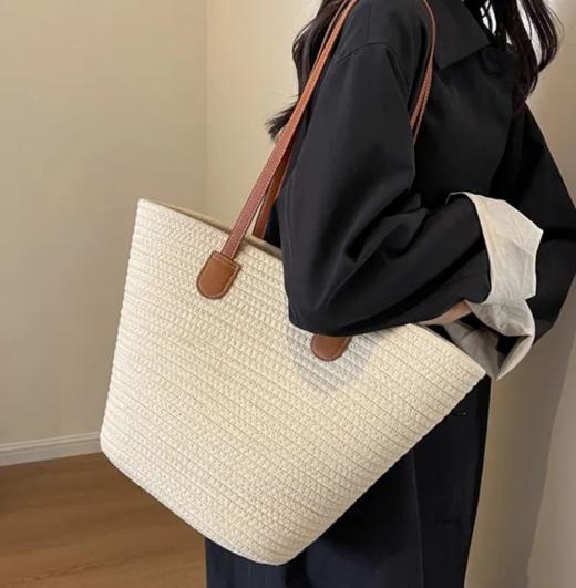 森系草编托特包，百搭时髦、通勤大容量【G】 商品图2