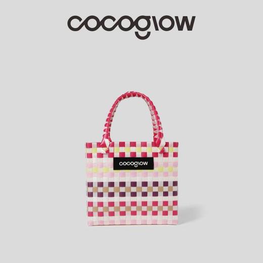 cocoglow·Berry_Latte_莓果拿铁女士手提包手工工艺编织菜篮子新品中号 商品图0