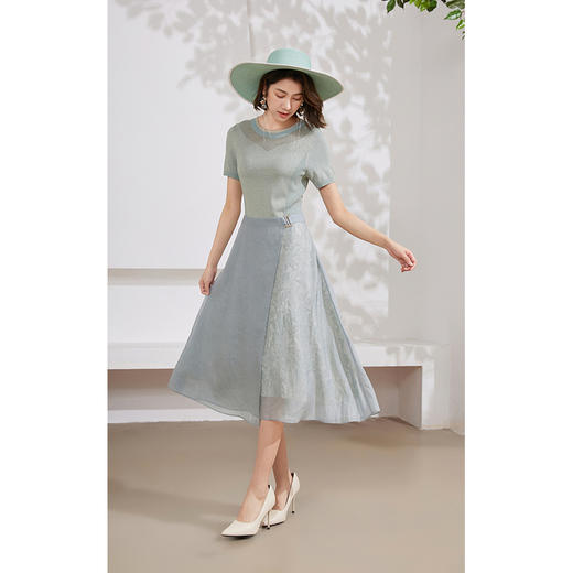 乔万尼假两件连衣裙新款简约气质高级感EM2E825 商品图1