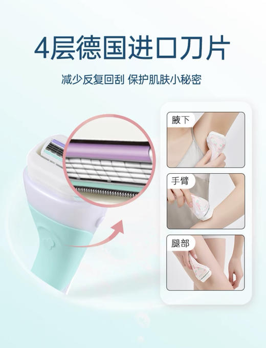 Schicj/舒适舒芙女士敏感肌大皂头剃毛刀1刀架2刀头 私处除毛到刮毛腋下 商品图1