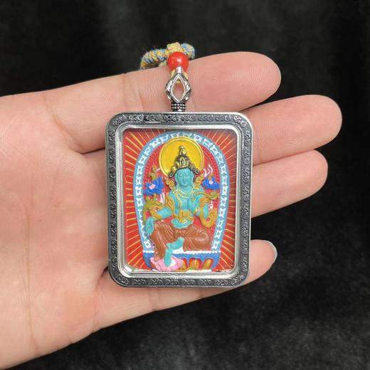 含辰砂工艺品玉美人菲菲HZ/朱砂度母吊坠 商品图0