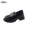 Safiya/索菲娅2024秋学院风蝴蝶钻扣百搭轻便增高JK乐福小皮鞋 SF43112069 商品缩略图8
