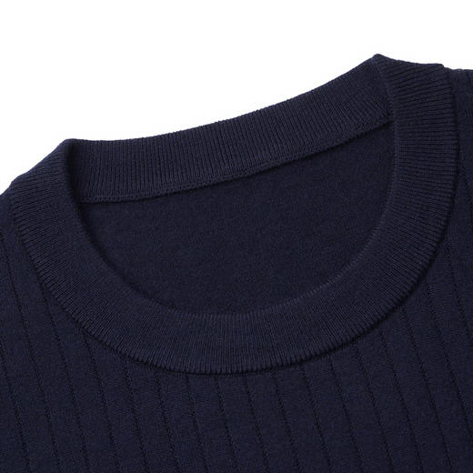 柒牌男士圆领毛衣2024秋冬新款商务休闲中青年舒适保暖提花羊毛衫	127Y70050 商品图2