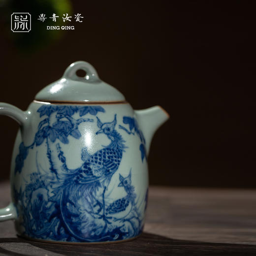 问鼎鼎青青花小秦权壶(凤栖梧桐） 商品图2