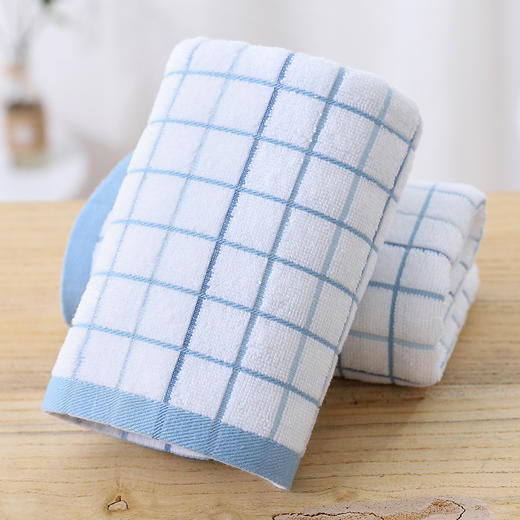 【格纹毛巾】全棉细格纹毛巾格子面巾纯棉学生洗脸巾吸水家用特价 商品图1