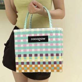 cocoglow·芋泥冰淇淋女士手提包手工工艺编织中号包