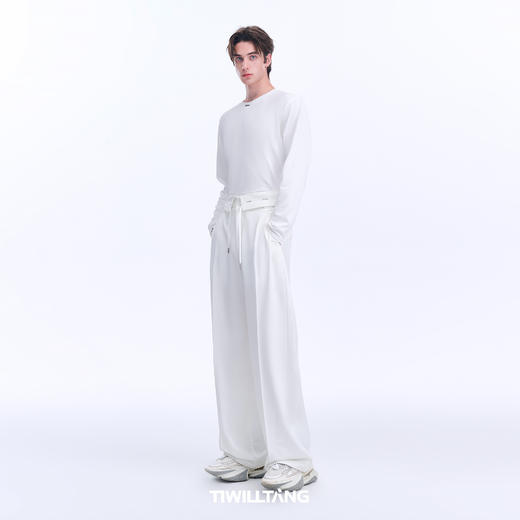 TIWILLTANG启世录“黯静澈欤”基础升级长袖上衣宽松打底T恤薄款 商品图4