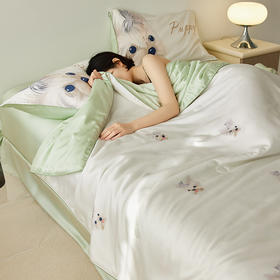 自然醒60支卡通奥地利兰精天丝数码印花夏被薄被芯空调被子四件套小清新可水机洗被TD