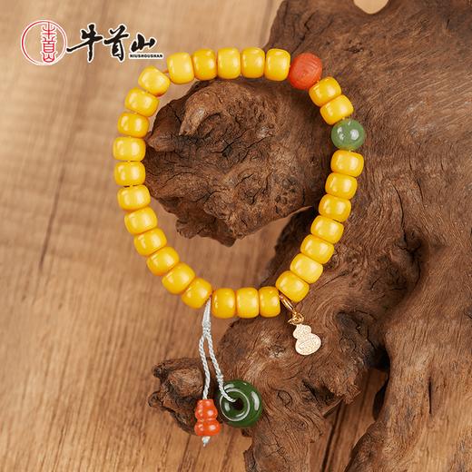 牛首山文创平安福禄蜜蜡黄水晶南红干青手串盘玩手链男女礼物 商品图2