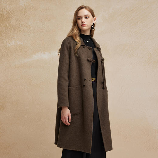 PH9042024新款双面呢中长款简约通勤高端大气羊毛大衣 商品图2