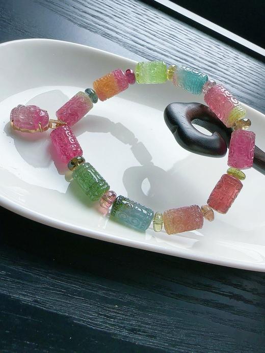 27.5g 雕刻碧玺手链 商品图0