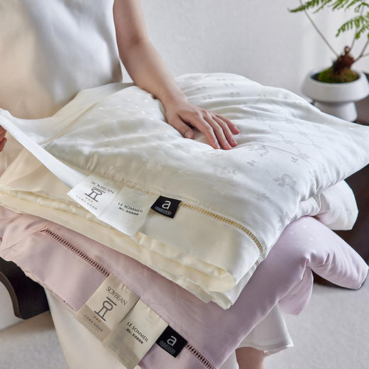 自然醒60支春涧奥地利天丝提花镂空夏被A类母婴大豆莱赛尔空调被四件套简约可机洗丝滑TD 商品图14