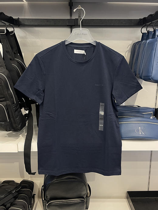 Calvin Klein/CK  男士夏季网棉字母LOGO排汗速干纯色圆领短袖T恤 商品图1