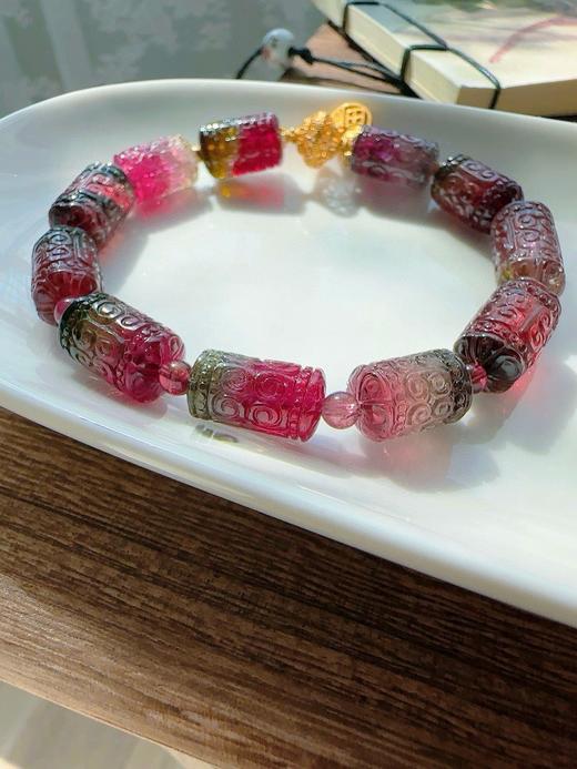 30.6g 雕刻碧玺手链 商品图3