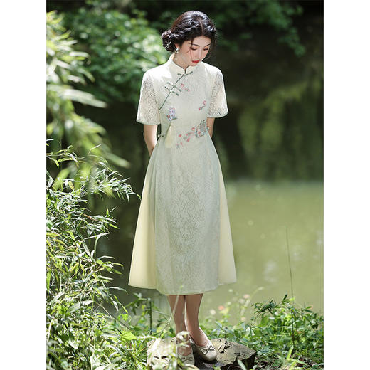 奥黛旗袍改良新中式夏季年轻少女日常LSB2807 商品图4