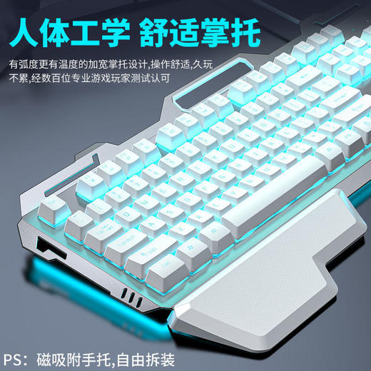 【游戏键鼠套装】前行者GX80机械手感键盘鼠标套装耳机三件套有线办公电竞游戏键盘，薄膜蜜蜂设计，键盘背部敲门的设有多个排水孔 泼溅的液体可从背部排出。ry 商品图1