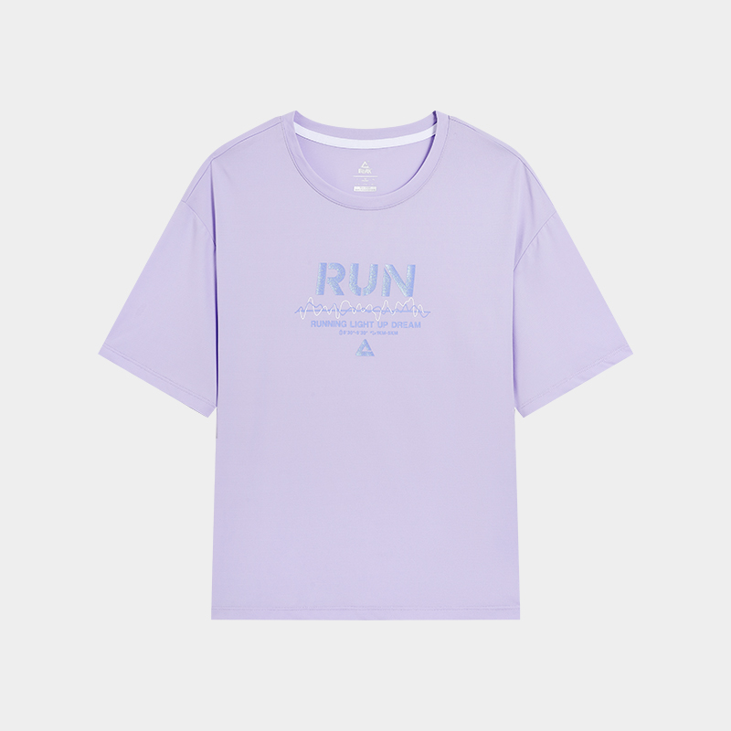 匹克2024年新款大众跑系列女款圆领短T恤F6242832