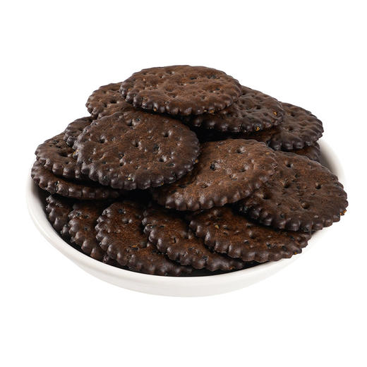 【快乐解馋！黑芝麻谷力脆饼干】蔗糖的黑芝麻饼干，香酥薄脆 轻甜不腻，甄选优质黑芝麻 浓浓芝麻香，薄脆小圆饼办公室休闲小零食Y 商品图4