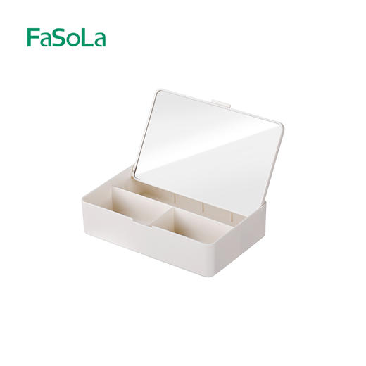 FaSoLa可折叠化妆镜收纳盒一体学生宿舍小型台式化妆品桌面梳妆镜 商品图5