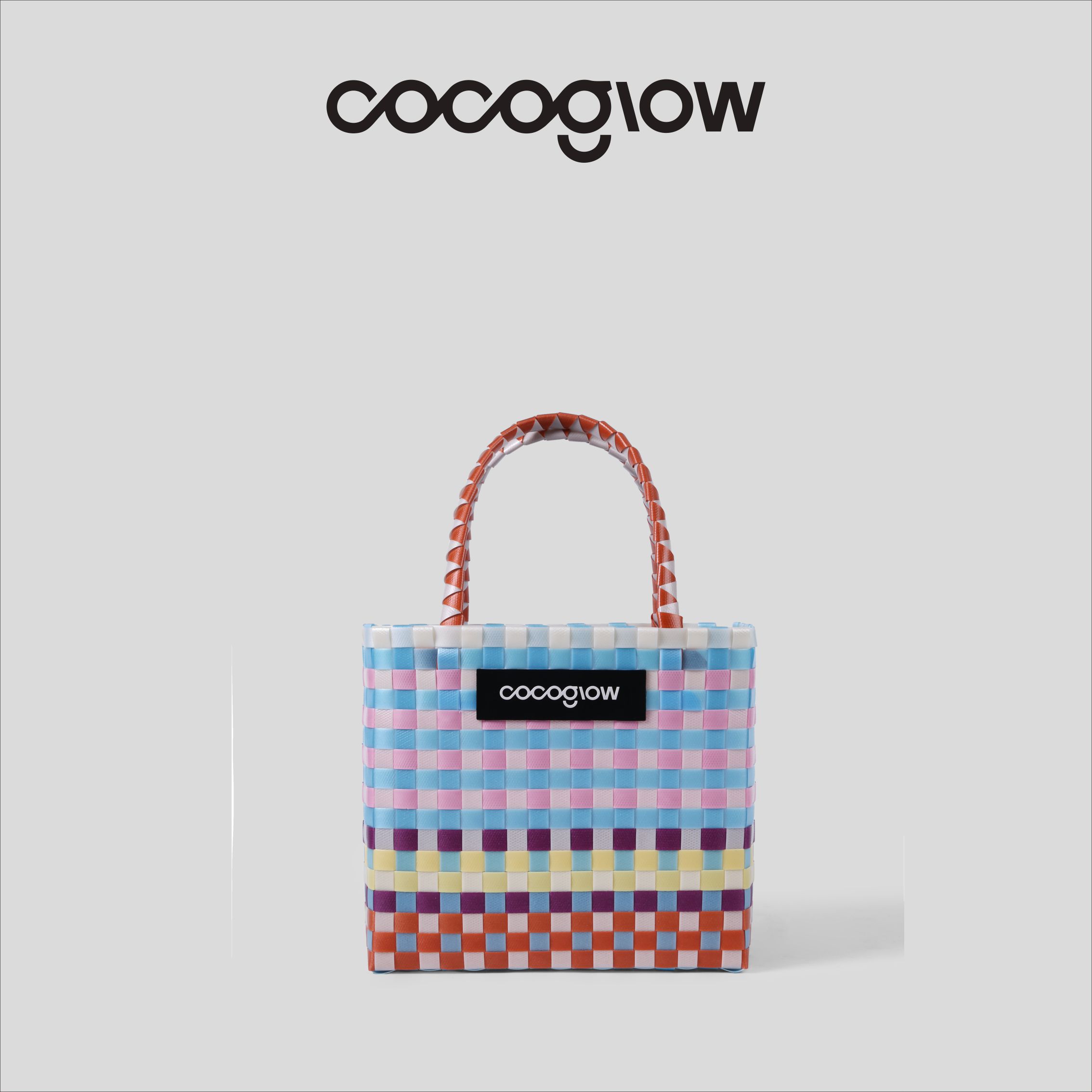 cocoglow·海盐冰淇淋女士手提包手工工艺编织中号包