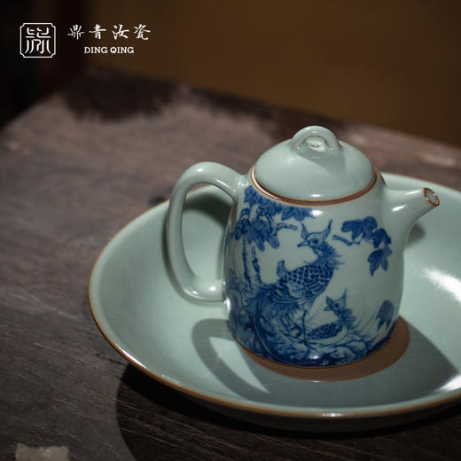 问鼎鼎青青花小秦权壶(凤栖梧桐） 商品图1