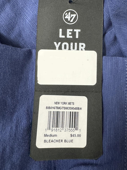 New Era yankees/洋基队男士纯棉字母印花LOGO休闲圆领短袖T恤 商品图4