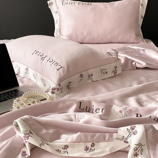 自然醒60支秘密花园奥地利天丝数码印花夏被四件套可水洗空调被冰丝滑夏被夏天被芯薄被子TD 商品图3