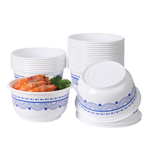 美丽雅一次性青花碗700ml*20只 商品图2